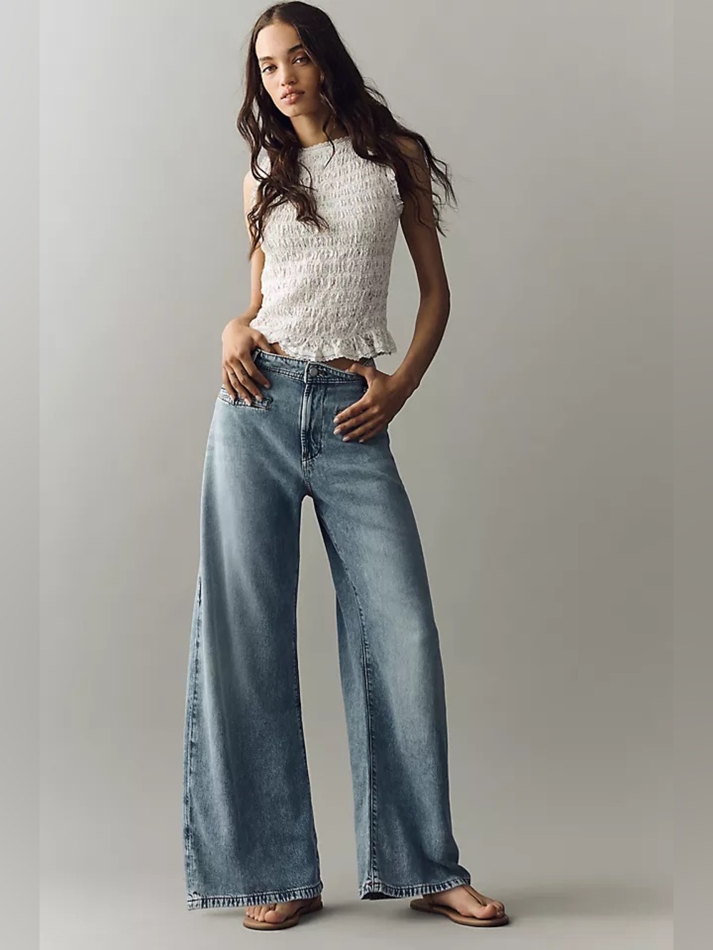 Anthropologie Pilcro Mid-Rise Wide-Leg Jeans